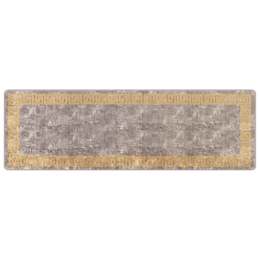 vidaXL Rug Runner MARSA Grey 80 x 250 cm Polyester and PVC