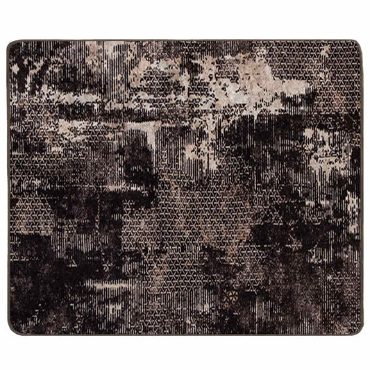 vidaXL Rug Runner MARSA Black 80 x 100 cm Polyester and PVC