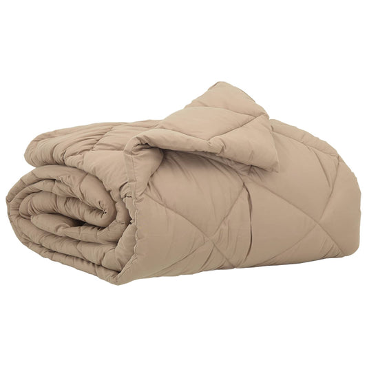 vidaXL Summer Duvet Taupe 220 x 155 cm Microfiber