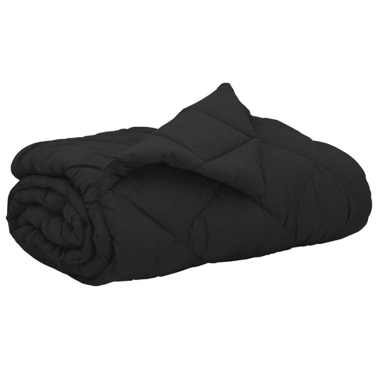 vidaXL Summer Duvet 240 x 200 cm Summer 200 gsm Black