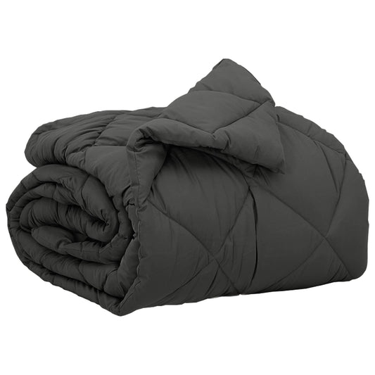 vidaXL Full Year Duvet Anthracite 140 x 200 cm Microfiber