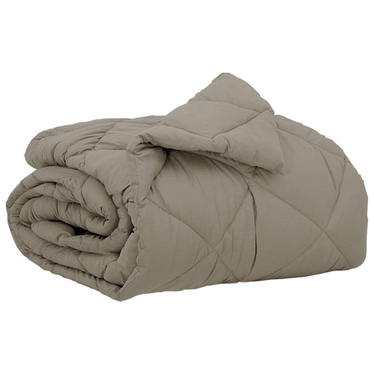 vidaXL Full Year Duvet Light Grey 140 x 220 cm Microfiber