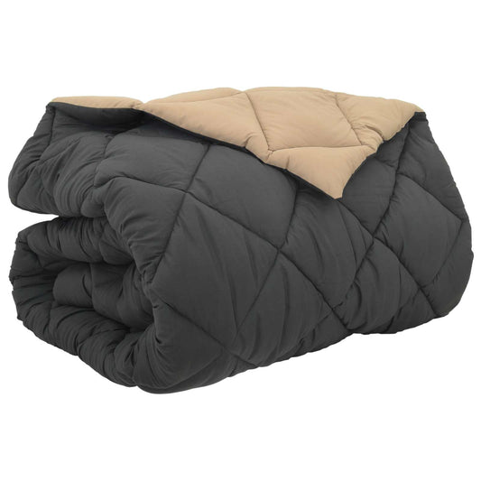 vidaXL Winter Duvet Anthracite and Taupe 200 x 240 cm Microfiber