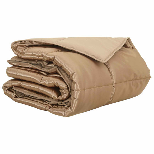 vidaXL Summer Duvet Gold 155 x 220 cm Satin and Microfiber