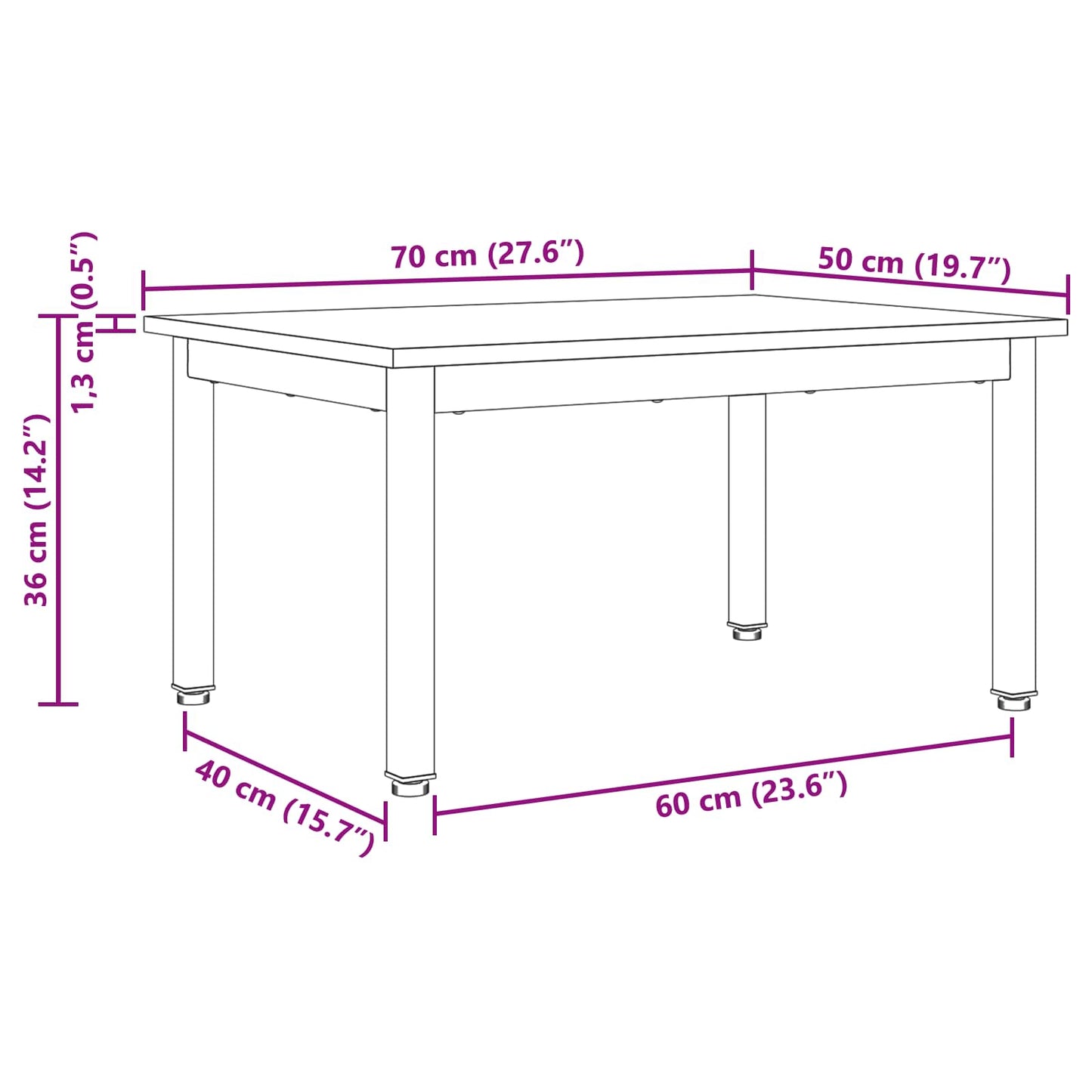 vidaXL Coffee Table Grey Sonoma 70 x 50 x 36 cm Engineered Wood