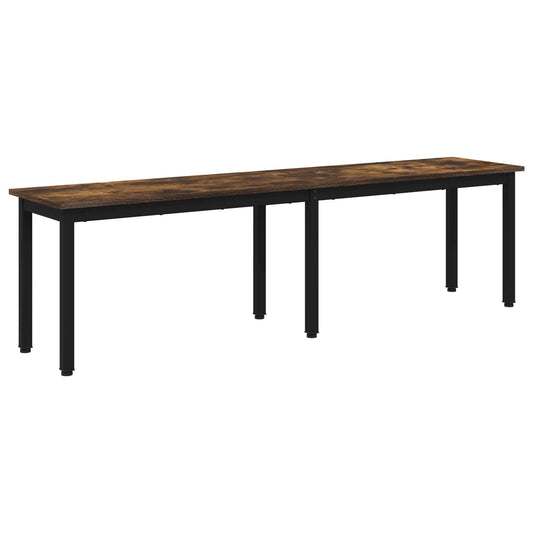 vidaXL Bench Smoke Oak 160 x 35 x 45 cm Engineered Wood