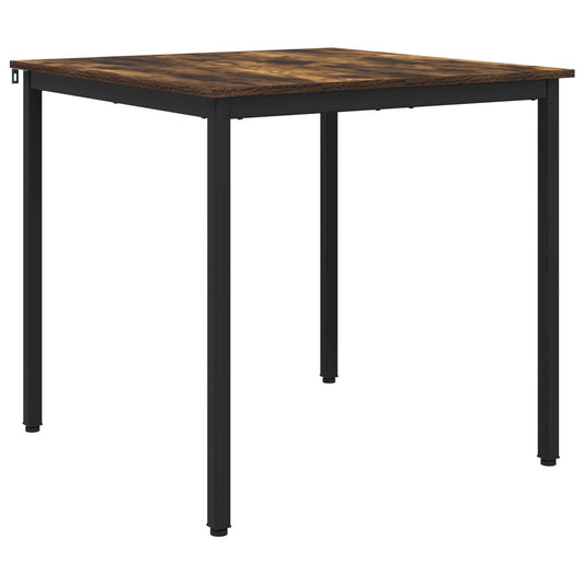 vidaXL Dining Tables 80 x 80 x 75 cm Engineered Wood Smoked Oak Square