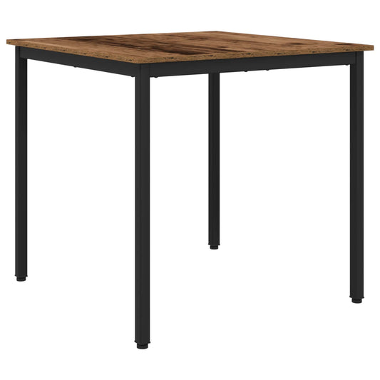 vidaXL Dining Tables 80 x 80 x 75 cm Engineered Wood Old Wood Square