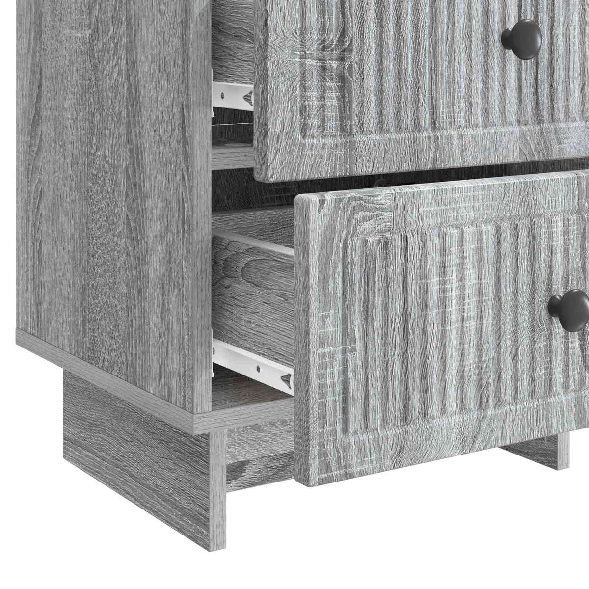 vidaXL Bedside Cabinet 2 pcs Grey Sonoma 43 x 34.5 x 47.5 cm