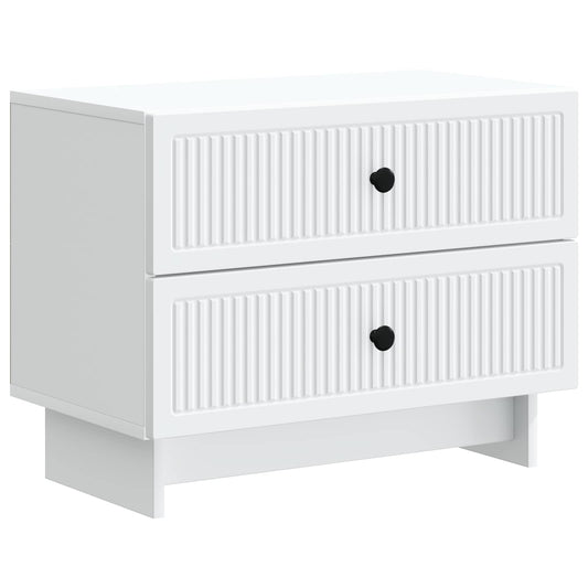 vidaXL Bedside Cabinet White 62 x 34.5 x 47.5 cm Engineered Wood