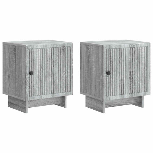 vidaXL Bedside Cabinet 2 pcs Grey Sonoma 43 x 34.5 x 50 cm