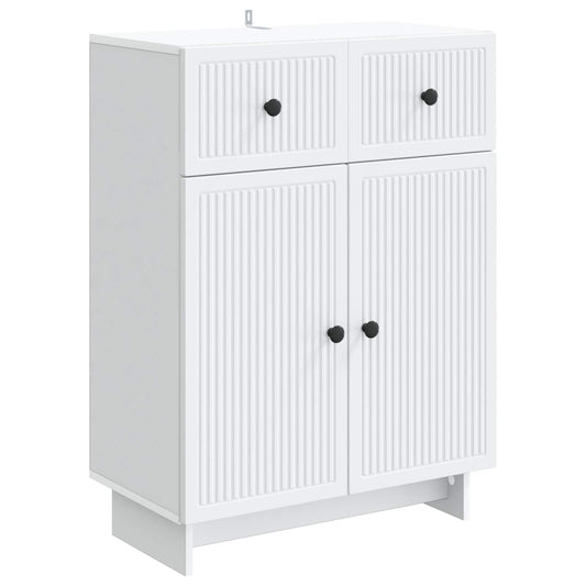 vidaXL Sideboard White 66 x 34.5 x 90 cm Engineered Wood