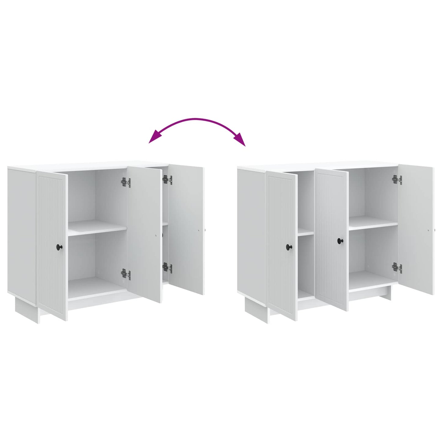 vidaXL Sideboard White 89 x 34.5 x 80 cm Engineered Wood