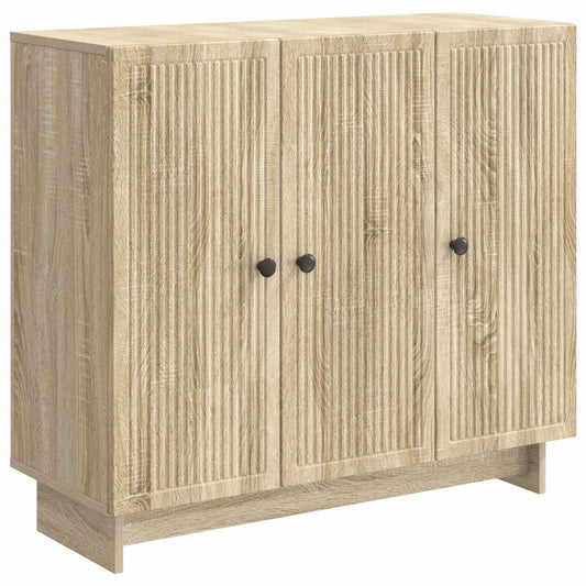 vidaXL Sideboard Sonoma Oak 89 x 34.5 x 80 cm Engineered Wood