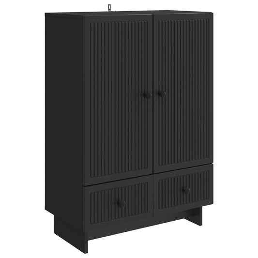 vidaXL Sideboard Black 66 x 34.5 x 95 cm Engineered Wood