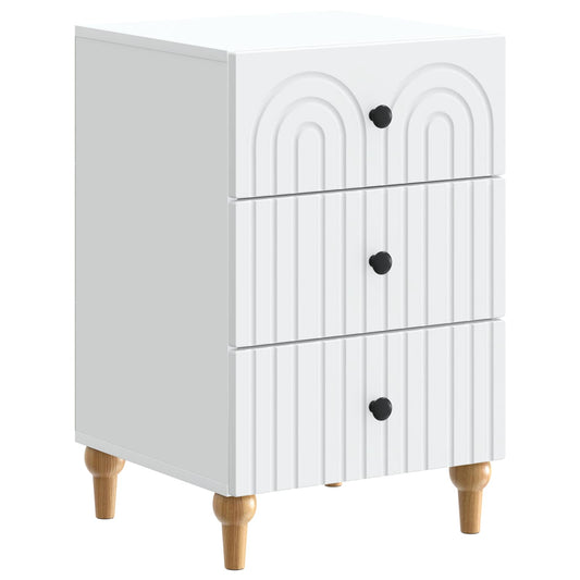vidaXL Bedside Cabinet White 43x 41 x 66.5 cm Engineered Wood