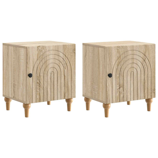 vidaXL Bedside Cabinet 2 pcs Sonoma Oak 43 x 34.5 x 50 cm