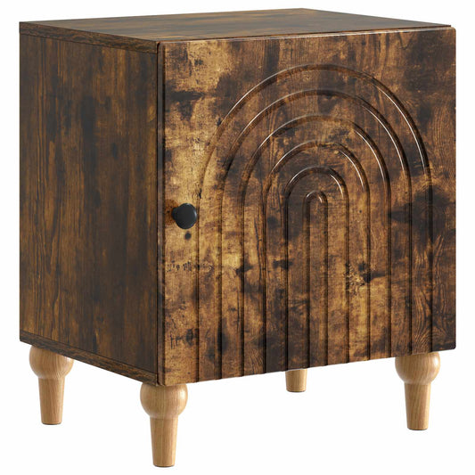vidaXL Bedside Cabinet Smoked Oak 43 x 34.5 x 50 cm Engineered Wood