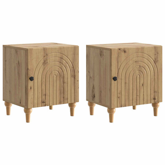 vidaXL Bedside Cabinet 2 pcs Artisan Oak 43 x 34.5 x 50 cm