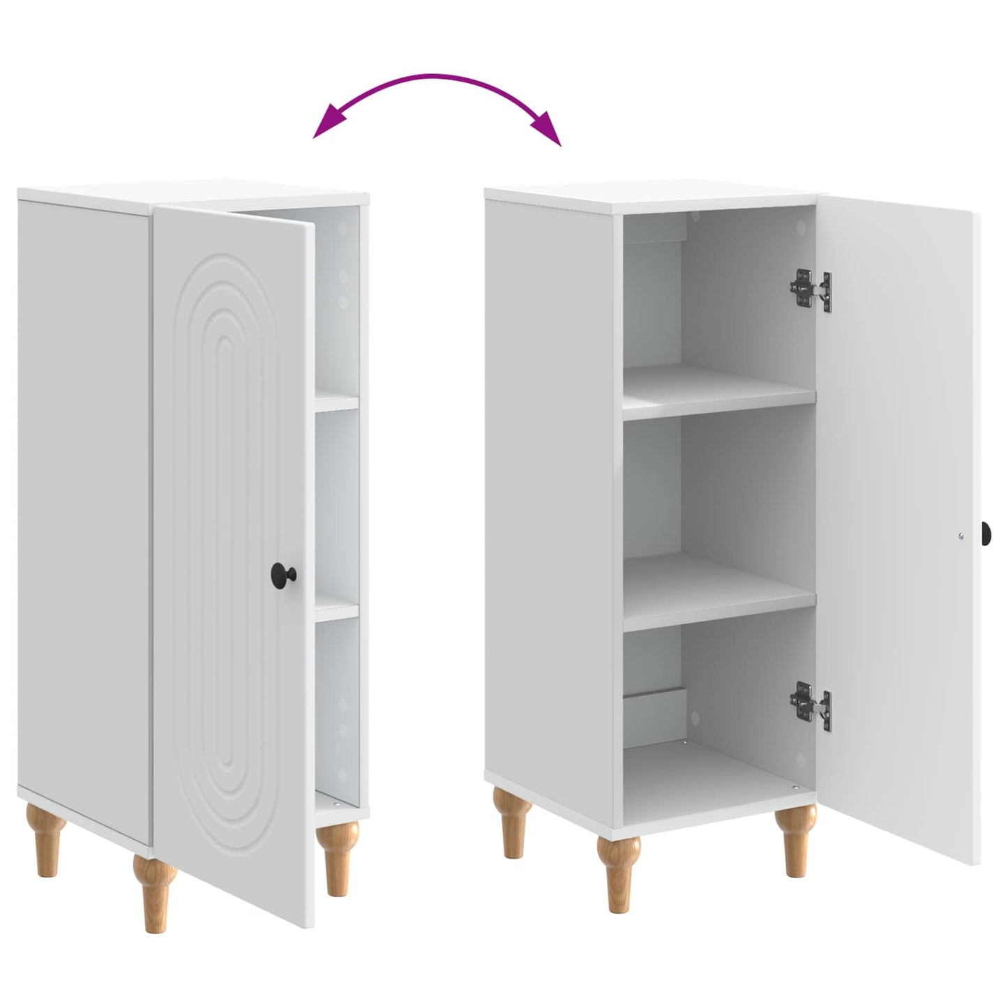 vidaXL Sideboard White 33 x 34.5 x 90 cm Engineered Wood