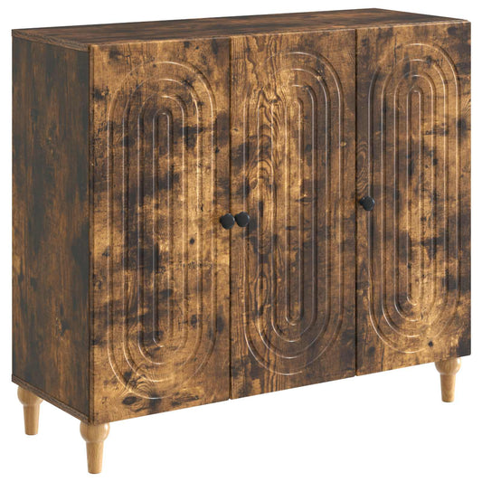 vidaXL Sideboard Smoked Oak 89 x 34.5 x 80 cm Engineered Wood