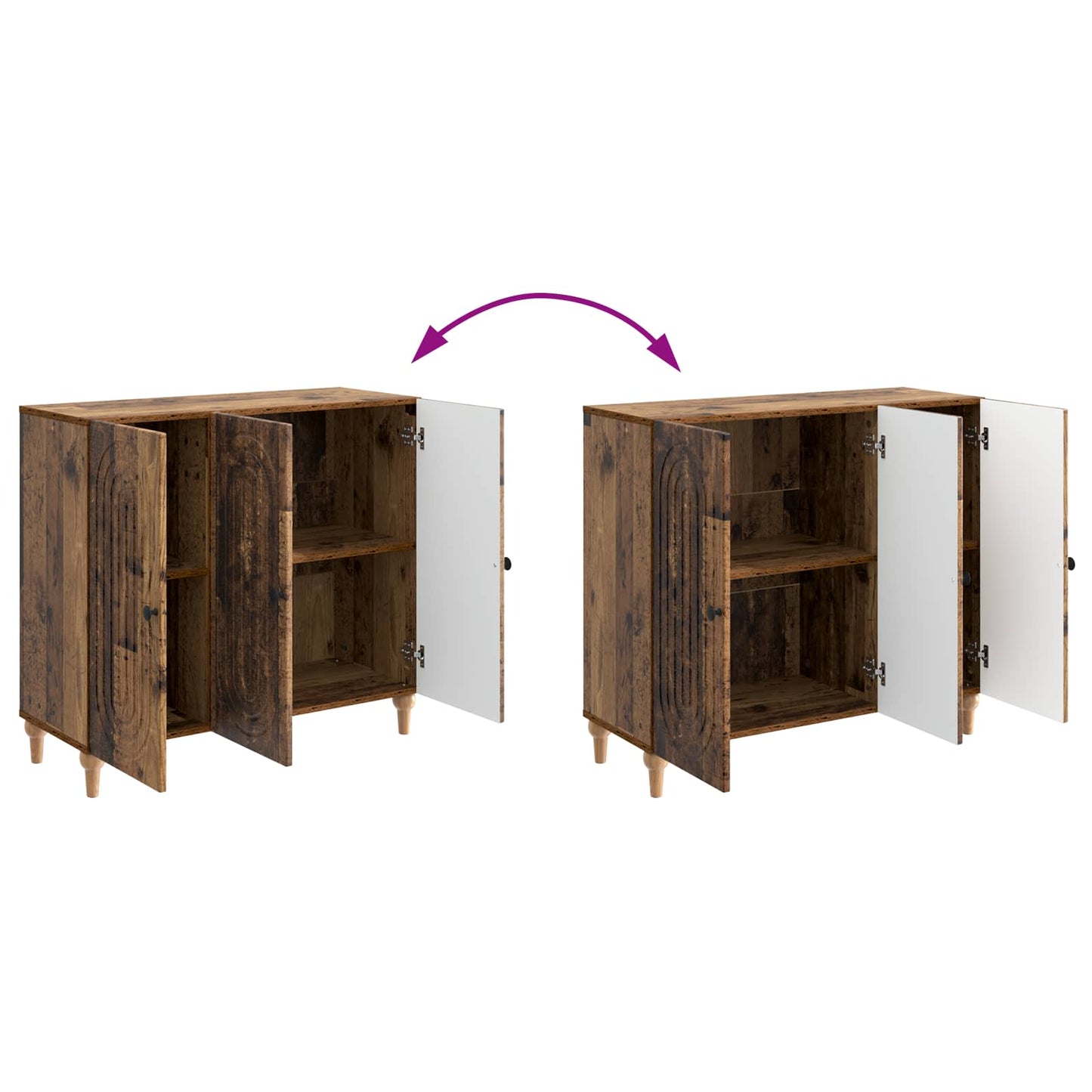 vidaXL Sideboard Old Wood 89 x 34.5 x 80 cm Engineered Wood