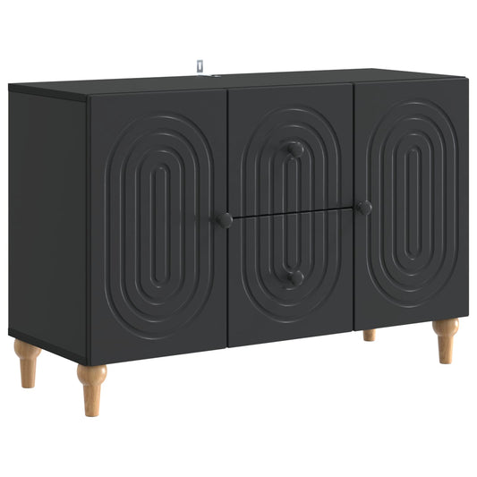 vidaXL TV Cabinet with Drawer Black 89 x 34.5 x 60 cm Engineered Wood