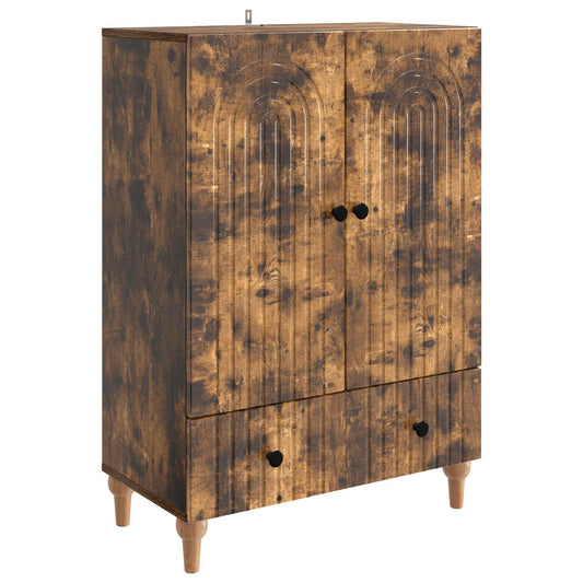 vidaXL Sideboard Smoked Oak 66 x 34.5 x 95 cm Engineered Wood