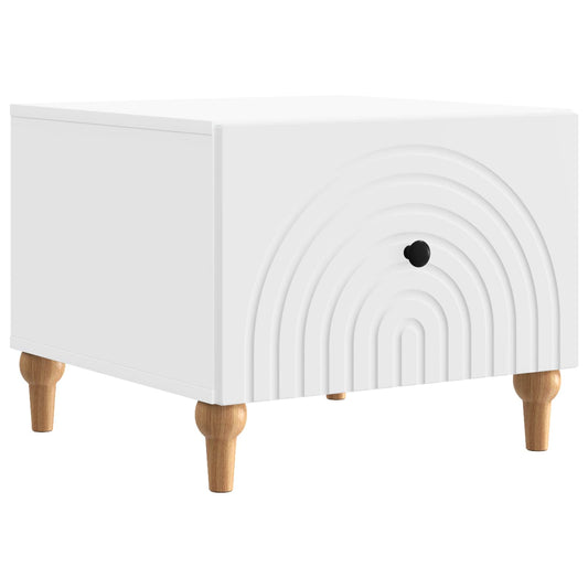 vidaXL Coffee Table with Drawer White 49 x 50 x 40 cm Engineered Wood