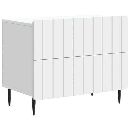 vidaXL Bedside Cabinet White 62 x 34.5 x 49.5 cm Engineered Wood