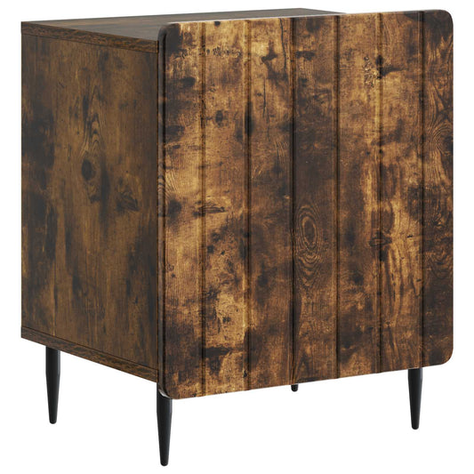 vidaXL Bedside Cabinet Smoked Oak 43 x 34.5 x 52 cm Engineered Wood