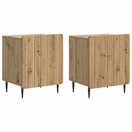vidaXL Bedside Cabinet 2 pcs Artisan Oak 43 x 34.5 x 52 cm