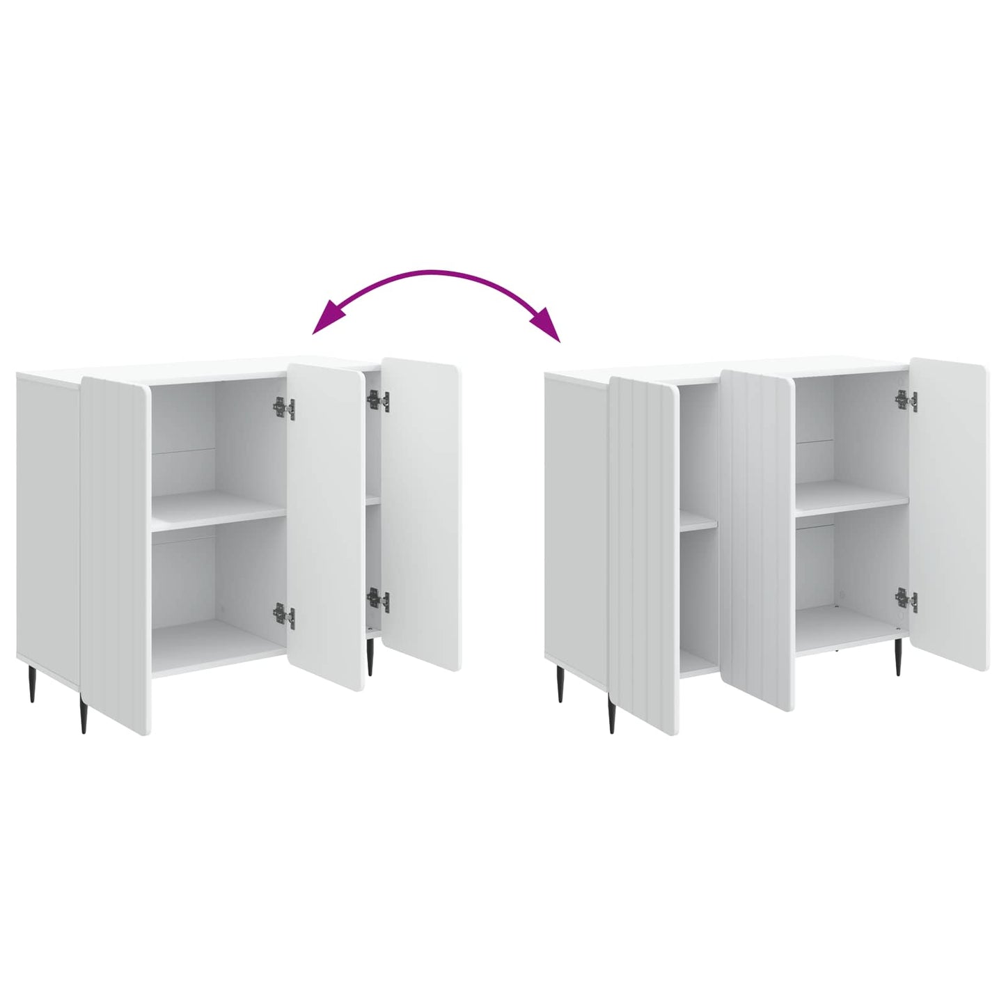 vidaXL Sideboard White 89 x 34.5 x 82 cm Engineered Wood