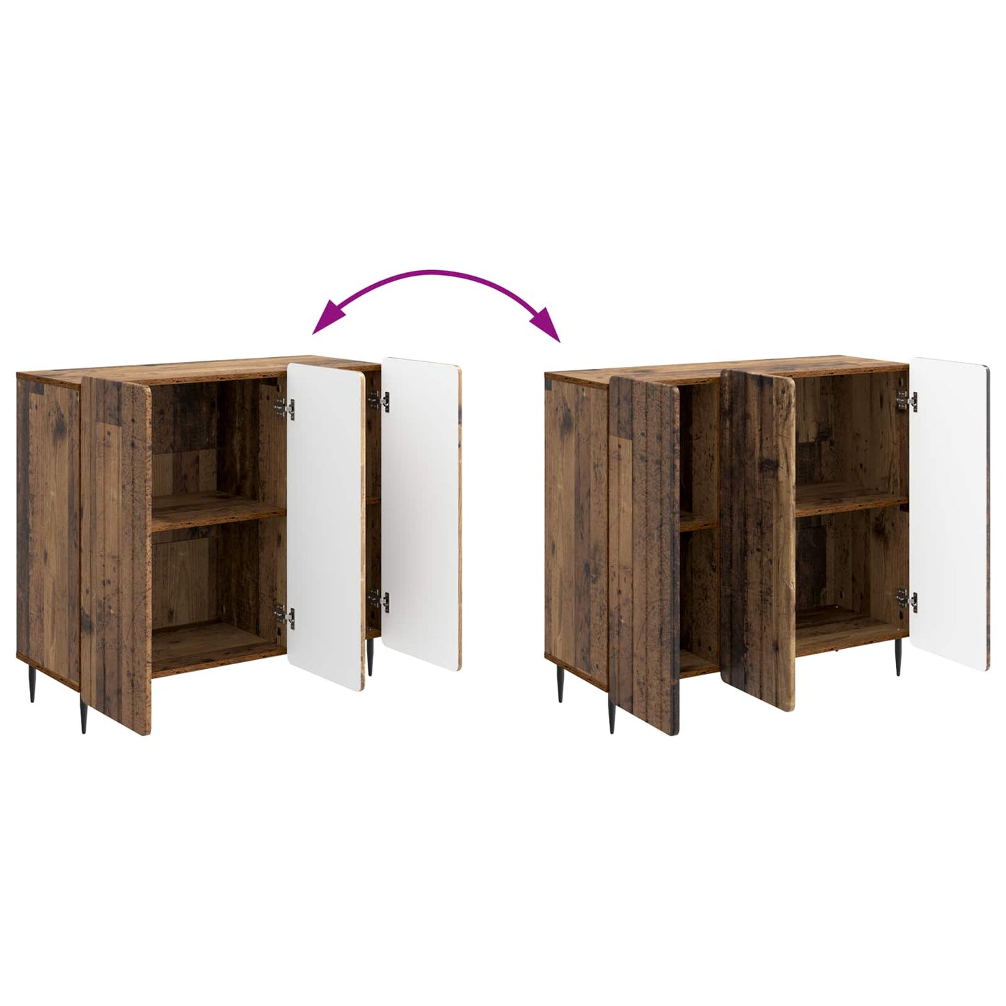 vidaXL Sideboard Old Wood 89 x 34.5 x 82 cm Engineered Wood
