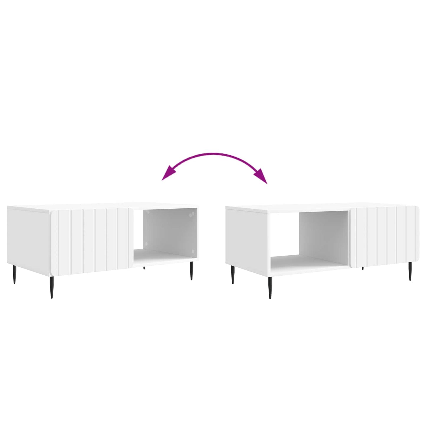 vidaXL Coffee Table White 90 x 50 x 40 cm Engineered Wood
