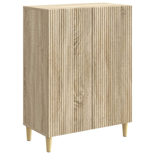 vidaXL Sideboard Sonoma Oak 66 x 34.5 x 90 cm Engineered Wood