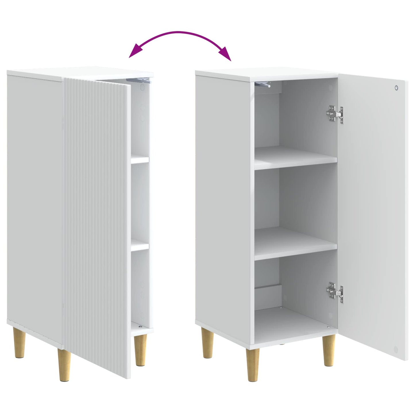 vidaXL Sideboard White 33 x 34.5 x 90 cm Engineered Wood