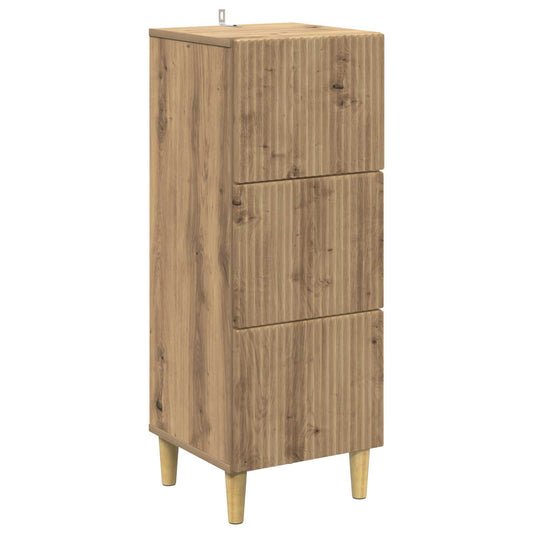 vidaXL Drawer Cabinet 33 x 34.5 x 90 cm Engineered Wood Artisan Oak