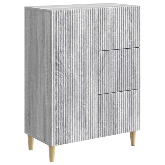 vidaXL Sideboard Grey Sonoma 66 x 34.5 x 90 cm Engineered Wood