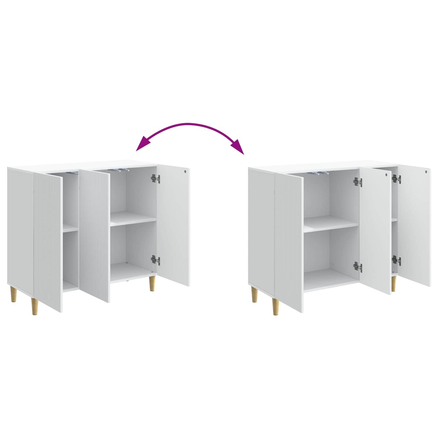 vidaXL Sideboard White 89 x 34.5 x 80 cm Engineered Wood