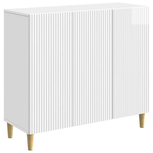 vidaXL Sideboard High Gloss White 89 x 34.5 x 80 cm Engineered Wood