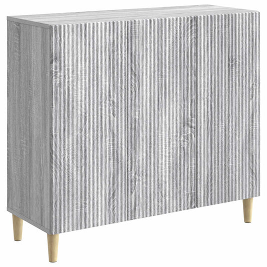 vidaXL Sideboard Grey Sonoma 89 x 34.5 x 80 cm Engineered Wood