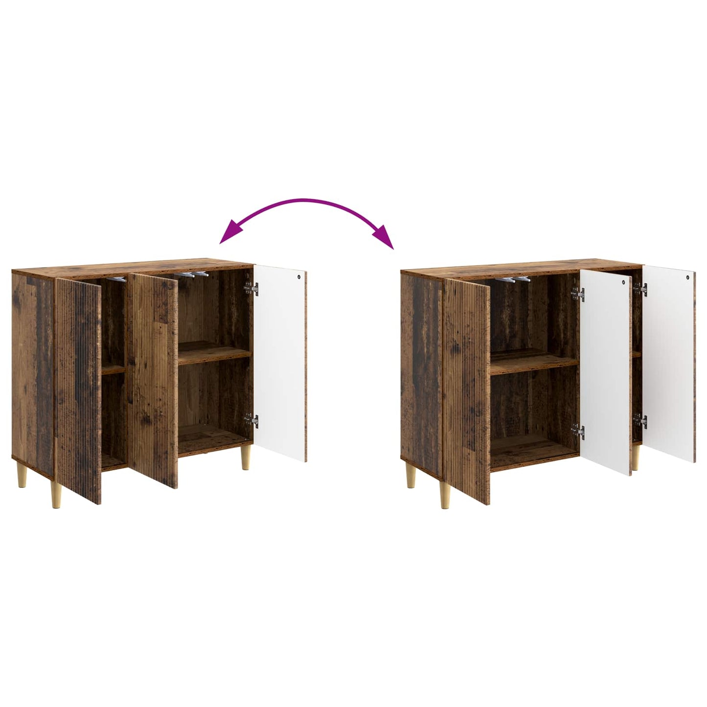 vidaXL Sideboard Old Wood 89 x 34.5 x 80 cm Engineered Wood