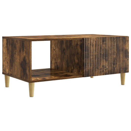 vidaXL Coffee Table Smoked Oak 90 x 50 x 40 cm Engineered Wood