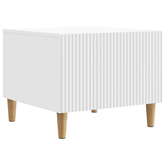 vidaXL Coffee Table with Drawer White 49 x 50 x 40 cm Engineered Wood