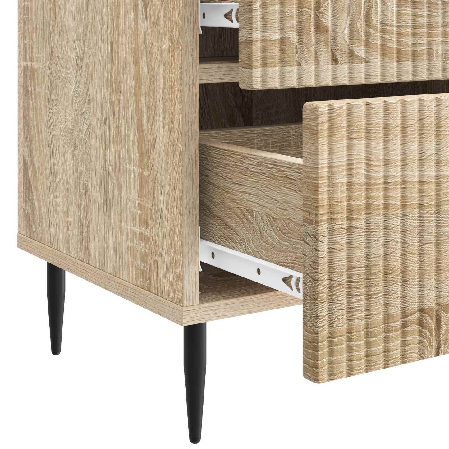 vidaXL Bedside Cabinet 2 pcs Sonoma Oak 43 x 34.5 x 47.5 cm