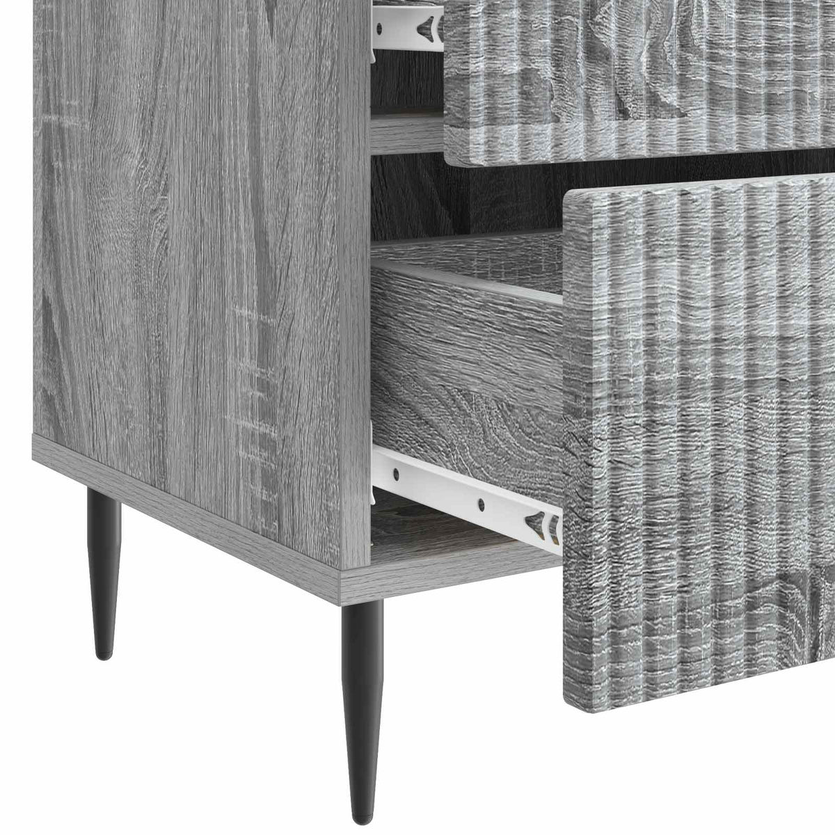 vidaXL Bedside Cabinet 2 pcs Grey Sonoma 43 x 34.5 x 47.5 cm