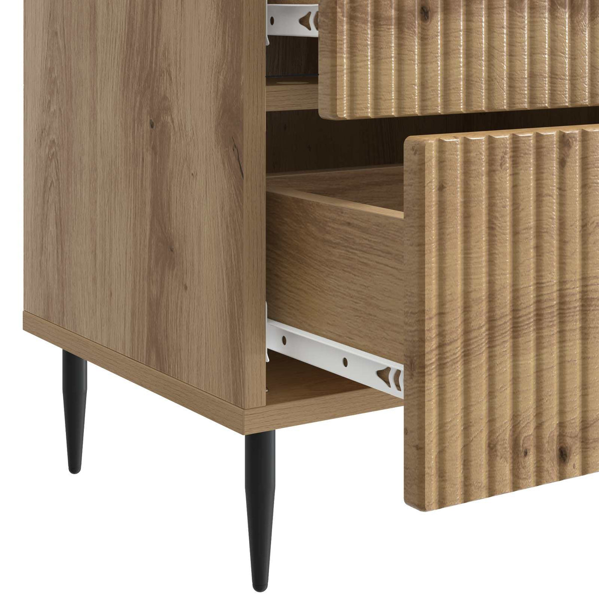 vidaXL Bedside Cabinet 2 pcs Artisan Oak 43 x 34.5 x 47.5 cm