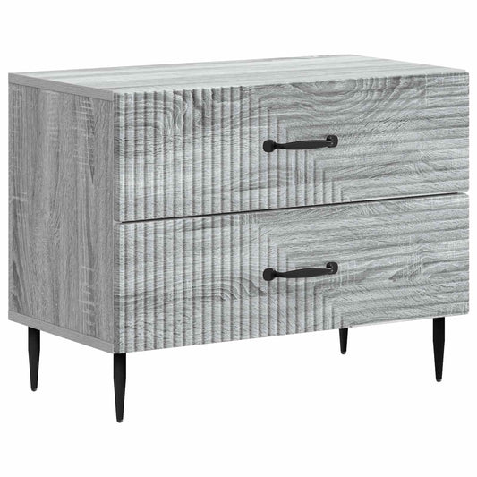 vidaXL Bedside Cabinet Grey Sonoma 62 x 34.5 x 47.5 cm Engineered Wood