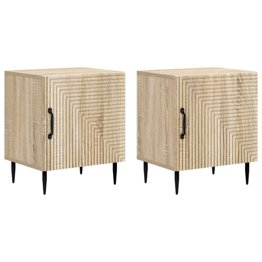 vidaXL Bedside Cabinet 2 pcs Sonoma Oak 43 x 34.5 x 50 cm